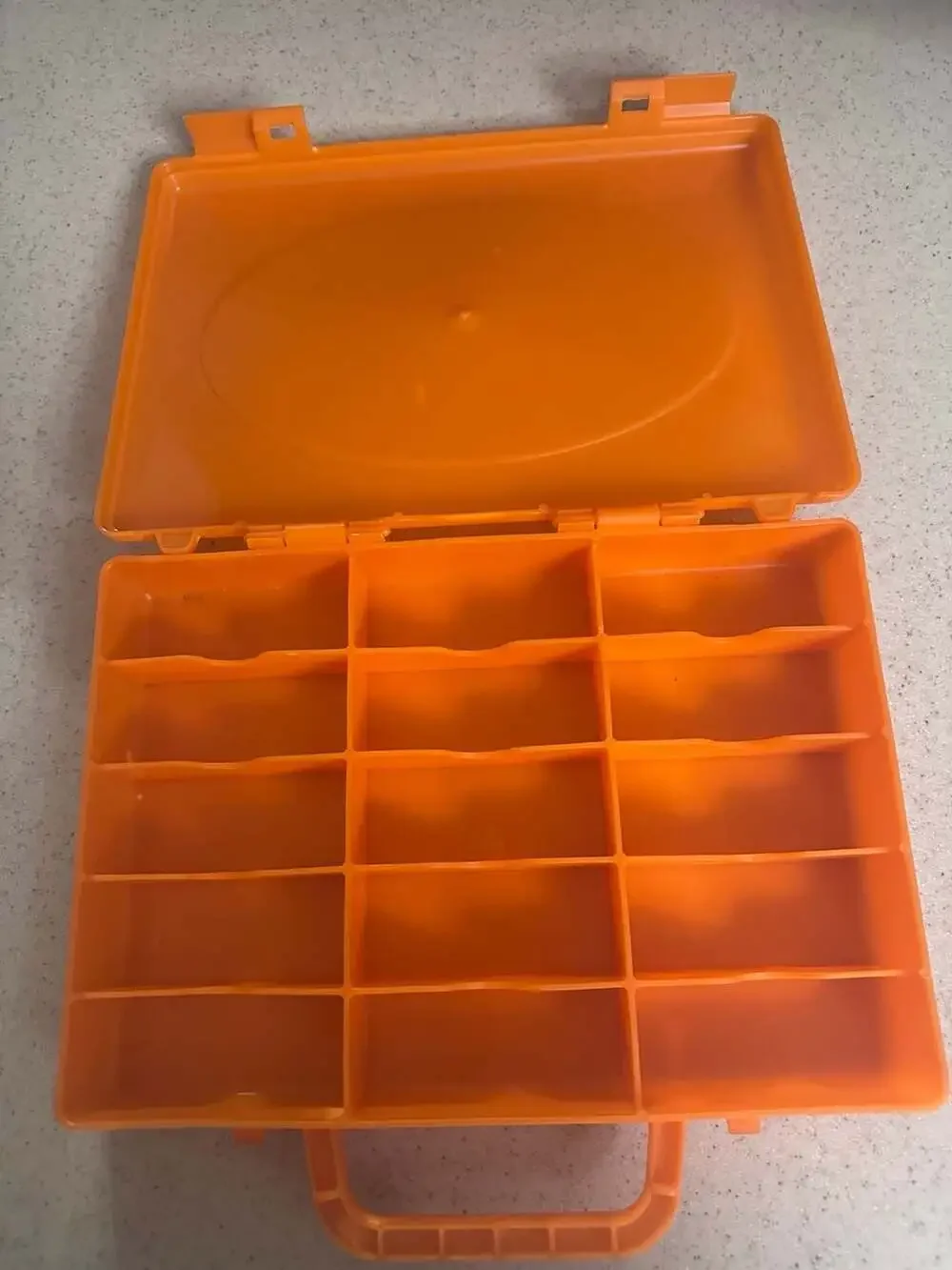 Hot Wheels Orange Plastic Carrying Case Storage Organizer with Handle